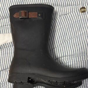 Chooka Black Rain Boot with Red Logo